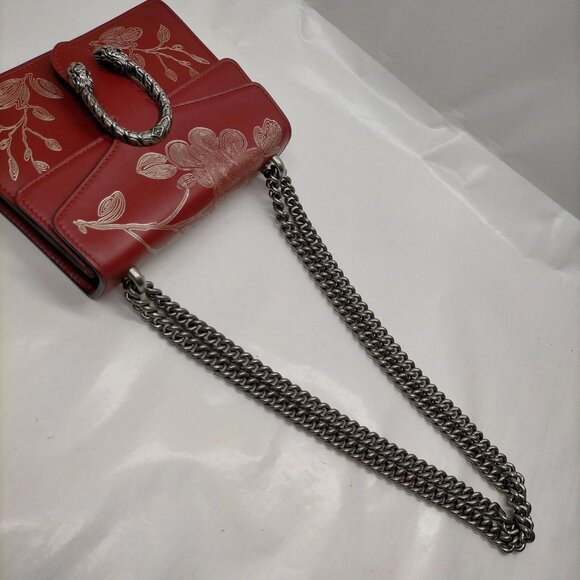 Authentic Gucci Shoulder Bag Red Leather mn828-120826 - Picture 7 of 16